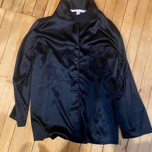 Victoria Secret Satin Black Sleepshirt Large